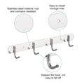 thumbnail image 4 of Uxcell 2Pack Stainless Steel Coat Hook Rack Wall Mounted with 4 Hooks Hangers, 4 of 7