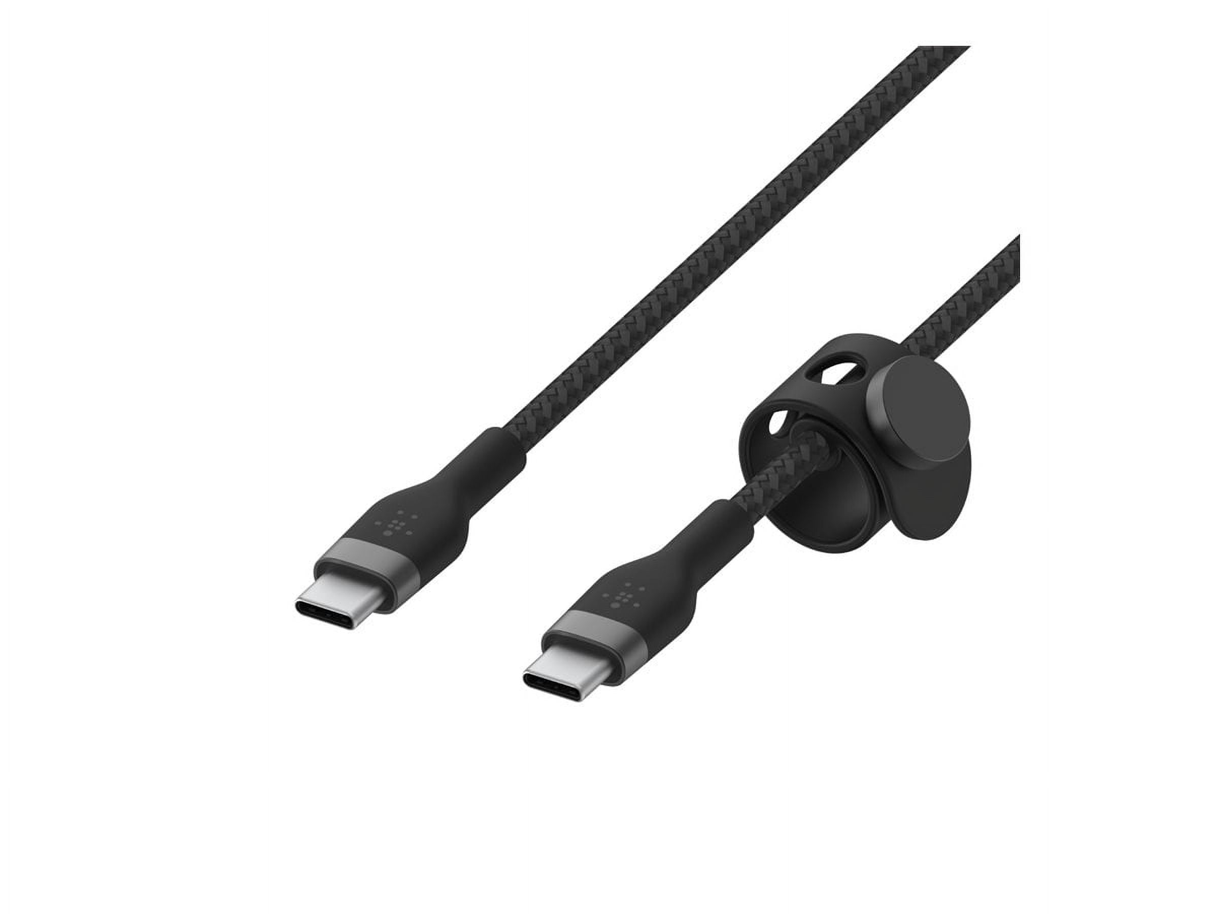 Belkin BoostCharge Pro Flex Braided USB-C to USB-C Charger Cable (1M/3.3ft), USB-IF Fast Charging Cable for iPhone 16 Series, Macbook Pro, iPad Pro, Galaxy S25, S24, Nintendo Switch 2 & More - Black