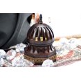 thumbnail image 4 of Classic Traditional Dome Style Closed Incense Bakhoor Burner - Brown, 4 of 6