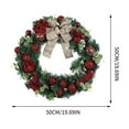 thumbnail image 3 of Gumesh Christmas Wreath Decoration - 20" Mixed Red Berries & Pine Cones Front Door Decor for Holiday, 3 of 8