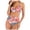 Pink, variant on Women's Bikini Set Fashion Print High Waist Sexy Two Piece Swimsuit for Beach Pool Summer Vacation,Black,L