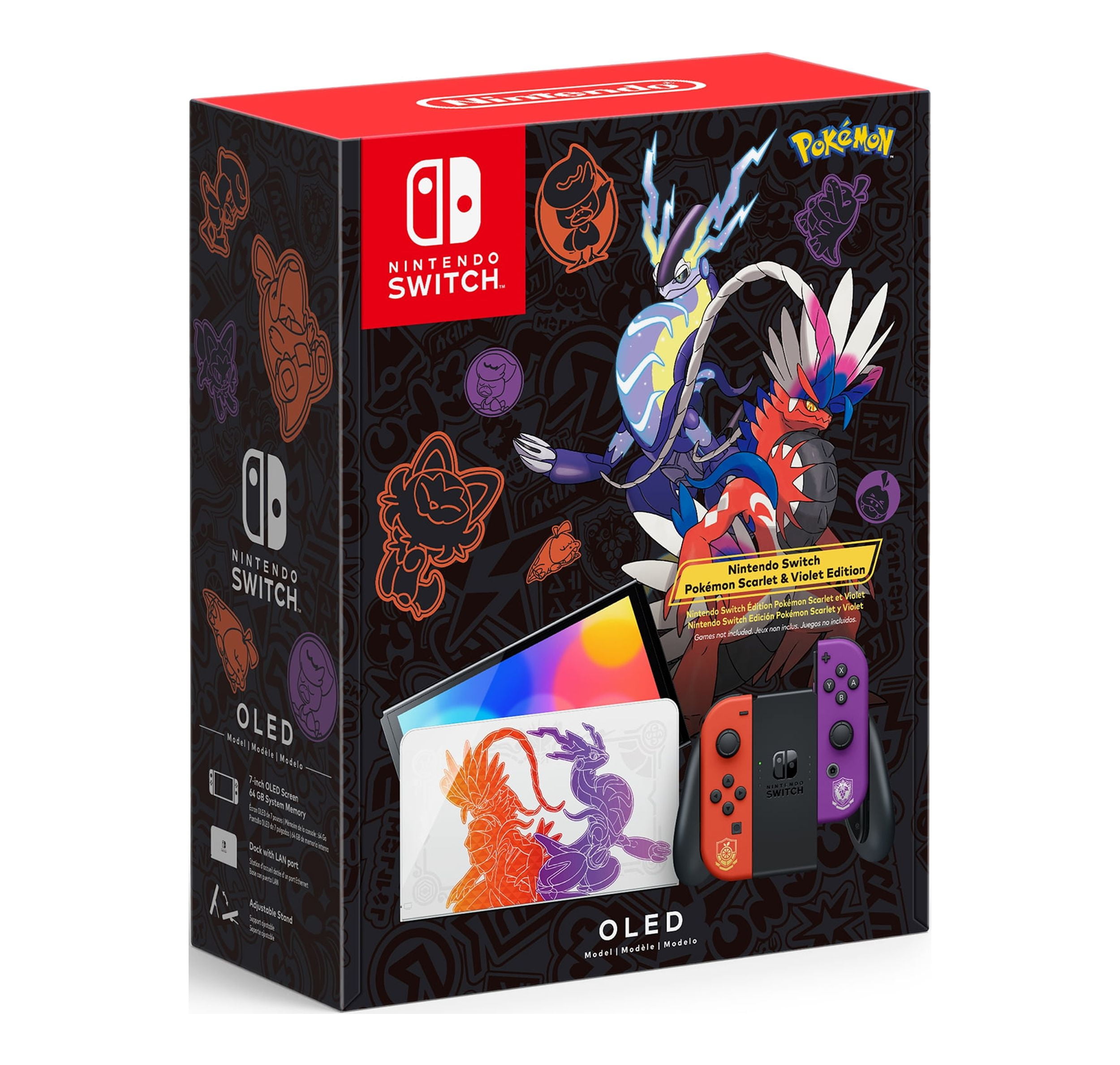 Open Box Nintendo Switch OLED Model: Pokemon Scarlet &amp; Violet Edition Handheld Video Game
