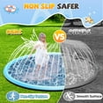 thumbnail image 3 of Splash Pad Sprinkler for Kids, 127" Extra Large Non-Slip Baby Play Mat - 2 Colors, Dog Pool Toys, Toddler Outdoor Toys for Ages 3-12 Boys Girls, Summer Outdoor Water Toys, Parent-Kids Games, 3 of 6