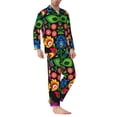 thumbnail image 2 of Picia Traditional Floral Polish Pattern Men’s Long-Sleeve Sleepwear Set - Soft 2-Piece Loungewear with Pockets, Comfy PJs for Relaxing Nights-Medium, 2 of 7