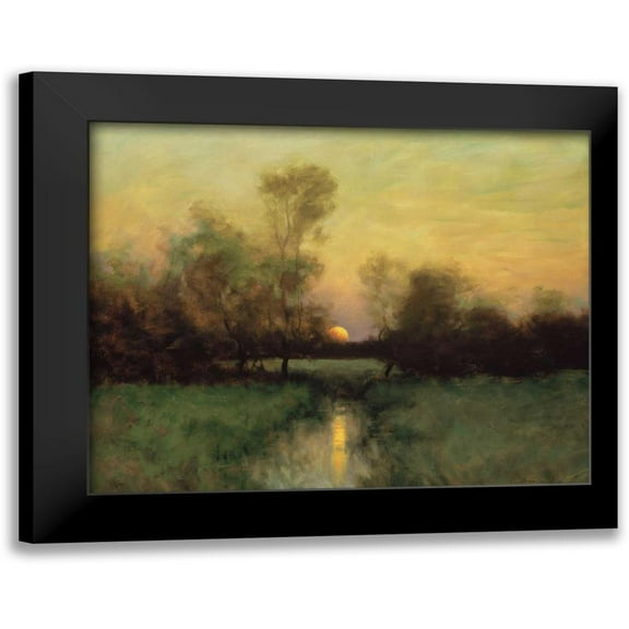 Sheehan, Dennis 14x12 Black Modern Framed Museum Art Print Titled - Summer Moonrise