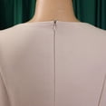 thumbnail image 6 of AURA Womens Elegant A Line Midi Dress Puff Short Sleeve Round Neck High Waist Zipper With Belt, 6 of 9