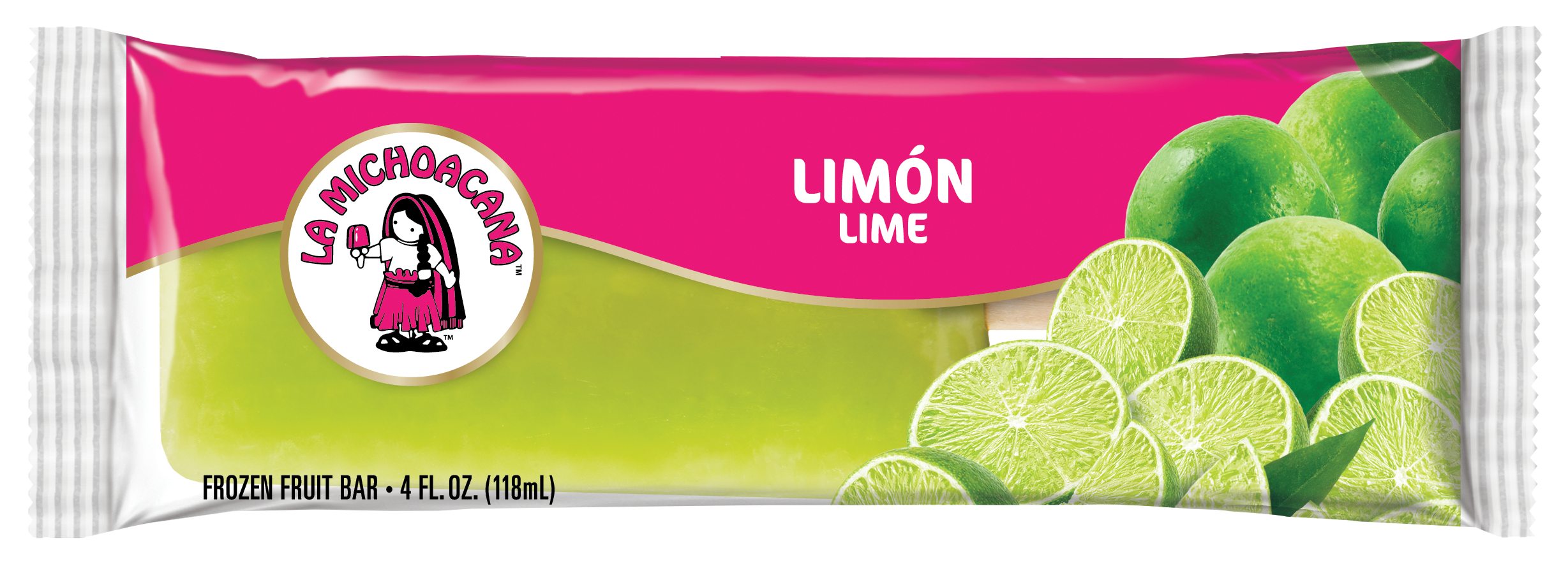La Michoacana Lime Frozen Fruit Paleta, 1ct, 4 fl. oz.