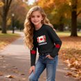 thumbnail image 4 of ITSAME Long Sleeve T-Shirts for Girls, Cotton Crewneck Fashion Print Kids Casual Comfortable Pullover Tee Black Size 7T, 4 of 8