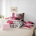 thumbnail image 6 of Castle Fairy Boys Girls Safari Leopard Bedding Comforter Set 7pcs,Chic Floral Rose Queen Bedding Sets Super Cozy,Flower Animal Cheetah Queen Sheet Sets,Microfiber Bedroom Decor,Reversible, 6 of 8