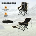 thumbnail image 3 of Goplus 1 PCS Chaise de Camping Pliante avec Repose-Pieds Dossier Réglable Coussin Rembourré, 3 of 10