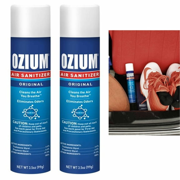 2 Pc Ozium Air Sanitizer Odor Eliminator Spray Freshener Purifier Original Scent