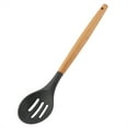 thumbnail image 4 of Utensilio de cocina de silicona Ormromra con mango de madera cuchara ranurada, 4 of 8