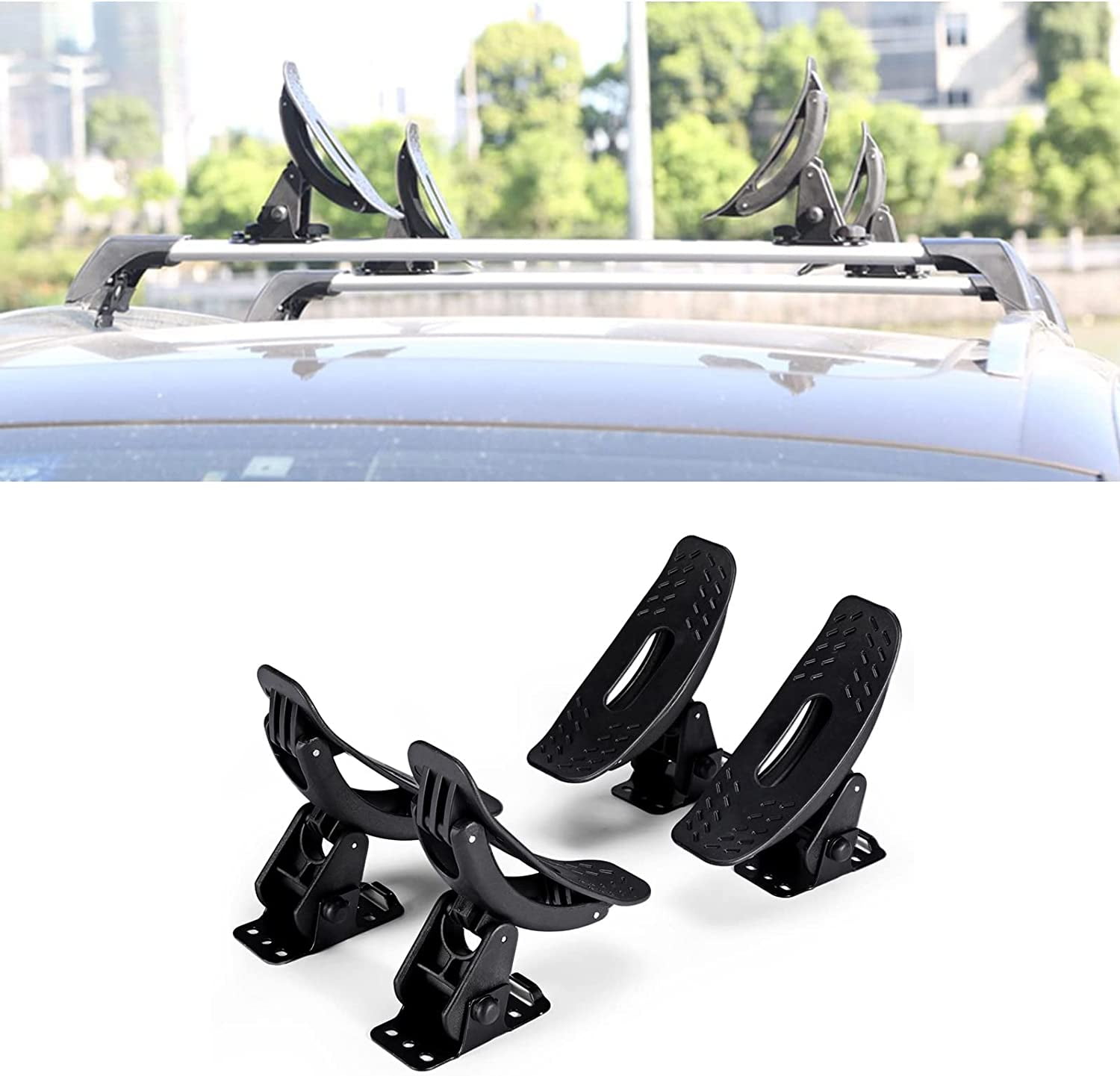 ENKERN Kayak Roof Racks Universal Saddles Kayak Carrier Mount Roof Top
