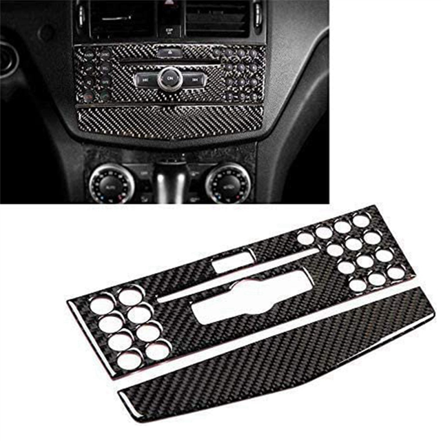 4X Couverture de Panneau de Climatisation de Navigation de Console Centrale de Voiture - W204 2007-2010