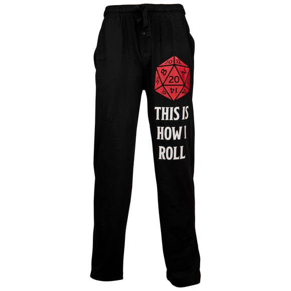 Dungeons and Dragons Pantalon de Sommeil « This is How I Roll » - Moyen (32-34)