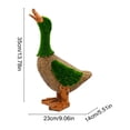 thumbnail image 3 of TechToyHub Duck Statue Garden Decor,13.8 Inch Resin Flocked Wicker-Look Outdoor Decorative Ornament for Yard Patio Lawn,Green Garden Swan Sculpture for Outdoor Courtyard Decor, 3 of 6
