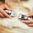 thumbnail image 2 of Hemi Pet Collar, Dog Collar Metal Seatbelt Buckle, Hemi Powered Logo Repeat Black Orange White Gray, 11 to 16.5 Inches 1.0 Inch Wide, 2 of 9