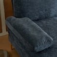 thumbnail image 5 of Triple Tree Chenille 110" U Shaped 4 Seater Couch with Armrests and Cushion, Blue, 5 of 9