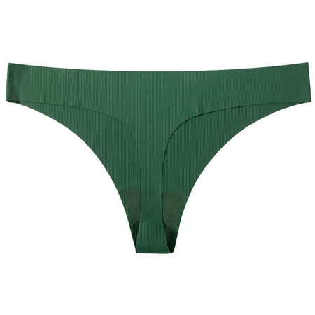 uublik Underwear for Women Thong Stretch Sexy Lingerie Thong Panties Seamless Underwear Green