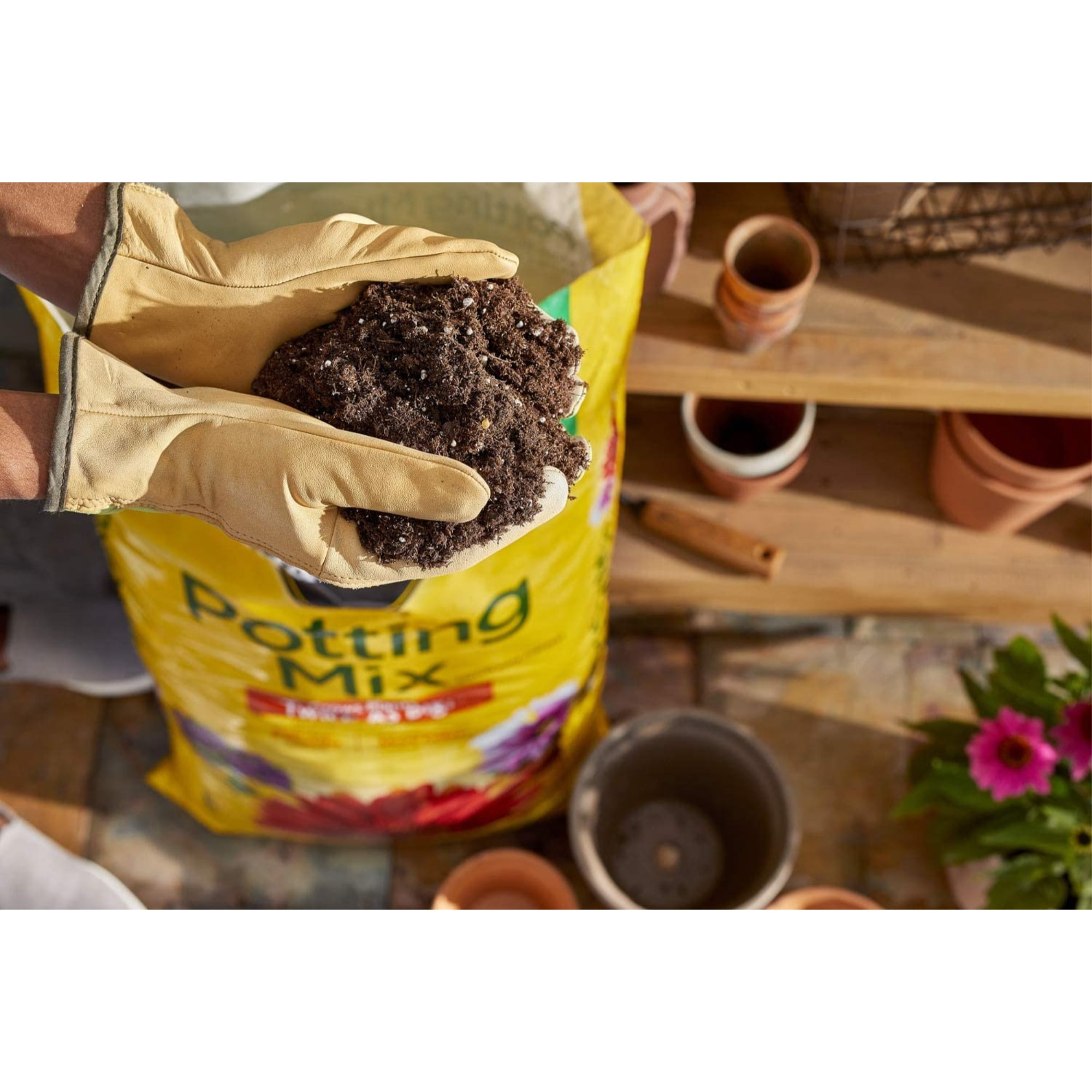 Miracle Gro Potting Mix 2 cu. ft. Feeds Plants up to 6 Months