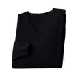 thumbnail image 6 of Wutalume Men's Fashion V-Neck Casual Knit Lightweight Dress Sweater Long Sleeve Slim Fit for Fall and Winter Pullover Style,Black 2XL, 6 of 7