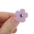 thumbnail image 3 of Unique Bargains Faux Leather Flower Shoelace Charms 1 Pair Purple, 3 of 5