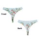 thumbnail image 3 of Balery Chinoiserie Floral Palm Tree Tangas de Algodón para Mujer con Estampado – Ropa Interior Sexy, Transpirable, G-string-X-Large, 3 of 6
