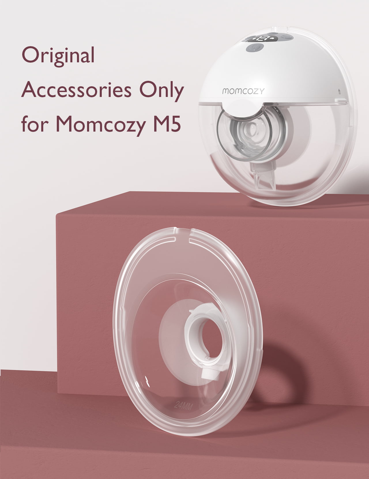 Momcozy Full Set Collector Cup Only Compatible with Momcozy M5 NOT for  Others. Original M5 Breast Pump Replacement Accessories (160ml, with