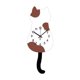 thumbnail image 3 of Reloj de Pared Colgante con Diseño de Gato de Dibujos Animados, Acrílico, Moderno, Decorativo, de 17,1 X 43,1 Cm, para Comedor, Multifuncional Marrón, 3 of 9