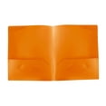 thumbnail image 2 of Plastic Folders with Pockets Heavy Duty Poly Pocket Folders with Business Card Slot 2 Pocket Folders Letter Size Folders Durable Paper Folders Two Pocket Folders Documents Organization, Orange, 2 of 3