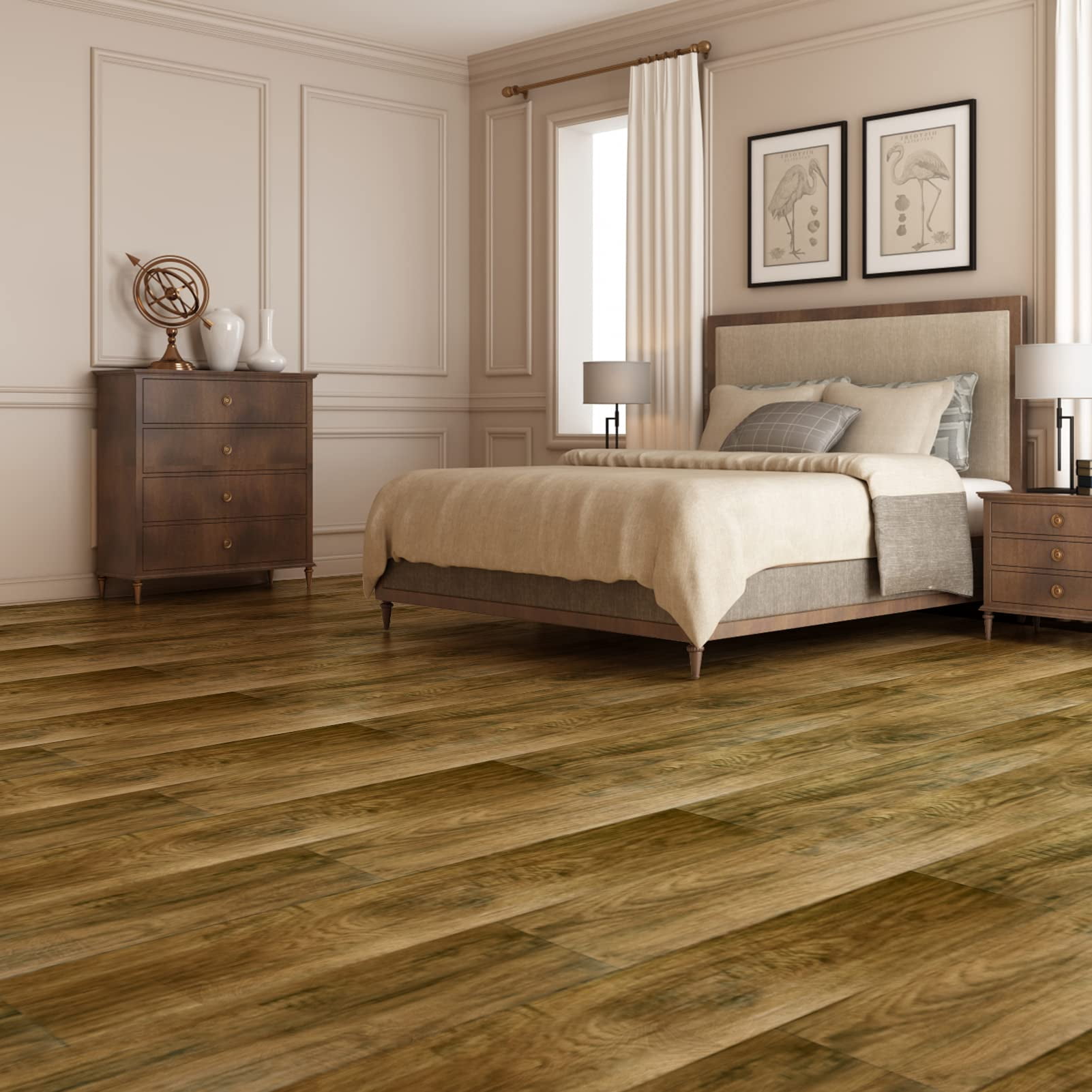 36-pack 54 Sq.ft Peel And Stick Floor Tiles Vinyl Plank Flooring Wood Look  Adhesive Waterproof Tile Sticker For Bedroom Living Room Kitchen Rv In Ashtree