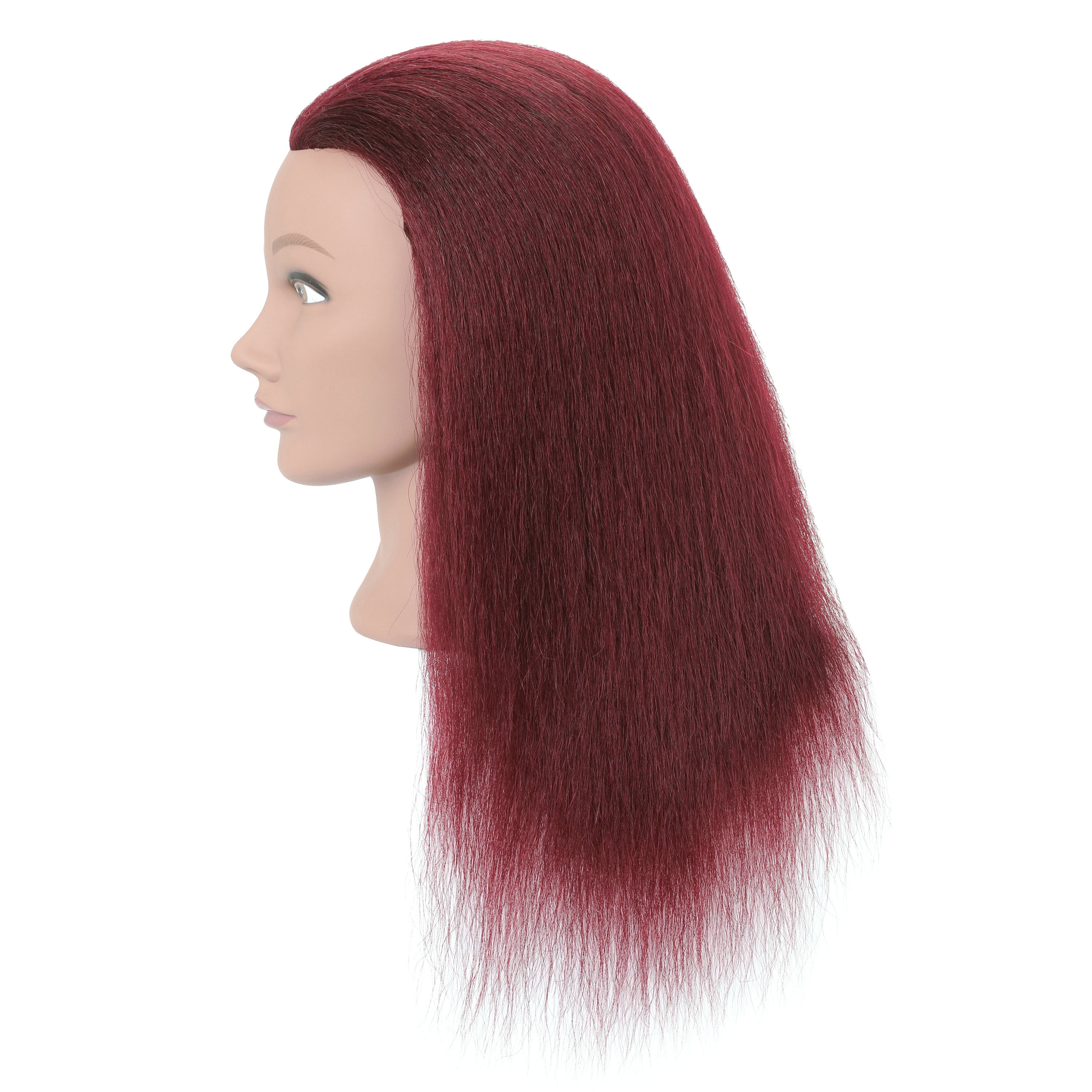 RYHAIR African American Mannequin Head 100% Human Hair for Practice Braiding Styling Cosmetology Barber Training with Stand
