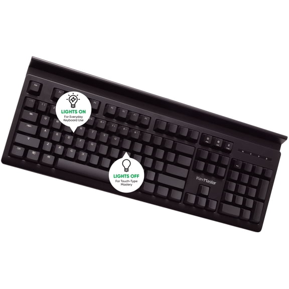 KeyMaster Learning Lights Keyboard Hides Key Visibility as Students Learn Touch Typing
