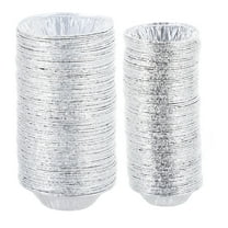 OUNONA 500Pcs Kitchen Baking Tool Aluminum Foil Round Tart Pans Non Stick Easy Demold