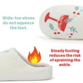 thumbnail image 3 of BERANMEY Women's Christmas Slippers with Embroidered Berry & Wine Glass Plush Warm Fleece Lined House Slippers with Thick Sole Non-Slip Cozy Indoor Home Shoes, 3 of 10