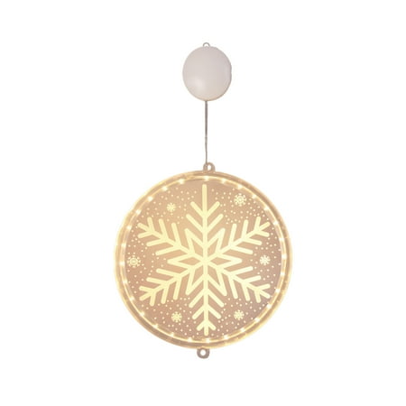 

Christmas Window Lights Decorations Led Christmas Light for Windows Outdoor Indoor Decorations Hanging 3D Lights for Wall Pathway Patio Bedroom Decor Warm White (No Battery)