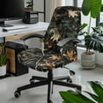 thumbnail image 2 of Renewold Camo Hunting Forest Fallen Leaf Office Chair Cover Executive Computer Chair Slipcover Stain Resistant High Back Chair Protector Home Decor Universal Fits, L, 2 of 7