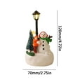 thumbnail image 3 of Christmas Table Centerpiece, 4.72 Inch Snowman Centerpieces with Light up Streetlight, Glowing Lamppost LED Battery Operated Lighted Christmas Village Display for Home Table Ornament, 3 of 3