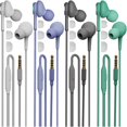 thumbnail image 1 of wonima11 Wired Earbuds Headphones 3.5mm, in-Ear Earphones with Mic, Compatible with Samsung Galaxy A14/A03/A05/A12/A25/A13/A32/A04/A10/A20/A42/S10/A52/A23/A01/A71/A51/A50, S/M/L Ear Tips, 46in Cord, 1 of 1