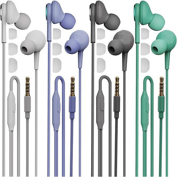 wonima11 Wired Earbuds Headphones 3.5mm, in-Ear Earphones with Mic, Compatible with Samsung Galaxy A14/A03/A05/A12/A25/A13/A32/A04/A10/A20/A42/S10/A52/A23/A01/A71/A51/A50, S/M/L Ear Tips, 46in Cord