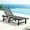 Gray, variant on SERWALL Patio Chaise Lounge Chair, 5 Positions Adjustable Backrest, 78" Length HDPE Outdoor Chaise Lounge with Rolling Wheels & Cup Holder for Poolside, Blue