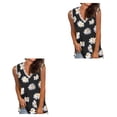 thumbnail image 3 of Qarigey Chaleco de mujer sin mangas Casual encaje Sexy Tanktop vacaciones citas playa vacaciones deportes verano Top ropa tipo 5 L tipo 5 L 2piezas, 3 of 6