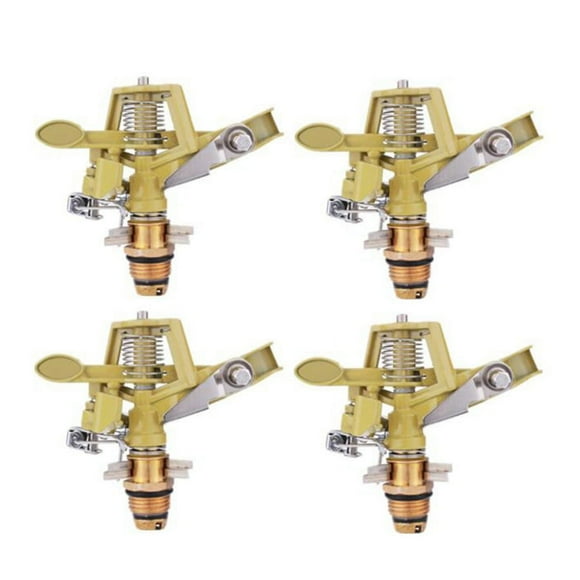 4Pcs 1/2 Inch Heavy Duty Impact Sprinkler Head Perfect for Watering Large Gardens Hose End Sprinklers Watering Tools