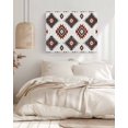 thumbnail image 3 of Red Aztec Wall Art for Living Room,Canvas Picture Wall Decor for Bathroom Bedroom,Southwest Boho Abstract Geometric Aesthetic Painting Artwork for Office Kitchen Hallway Dining Room Decor 20"x24", 3 of 8