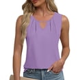 thumbnail image 2 of Summer Tank Tops for Women 2026 Trendy Crewneck Keyhole Sleeveless Shirts Dressy Beach Vacation Casual Tshirts, 2 of 6