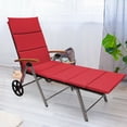 thumbnail image 4 of Gymax Folding Patio Rattan Lounge Chair Cushioned Aluminum - Set of 2, Red, 4 of 10