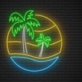 thumbnail image 3 of Handmadetneonsign Palm Tree And Sun Neon Light, Palm Tree And Sun Neon Sign, Palm Tree And Sun Led Sign, Wall Décor, 3 of 5