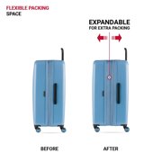 Swiss Gear Wanderlust Pro Lightweight Expandable Spinner, Light Blue, 3-Piece Set(20/24/28)