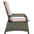 thumbnail image 5 of Safavieh Herman Outdoor Coastal Steel Recliner Chair, Gray Brown/Light Gray, 5 of 13