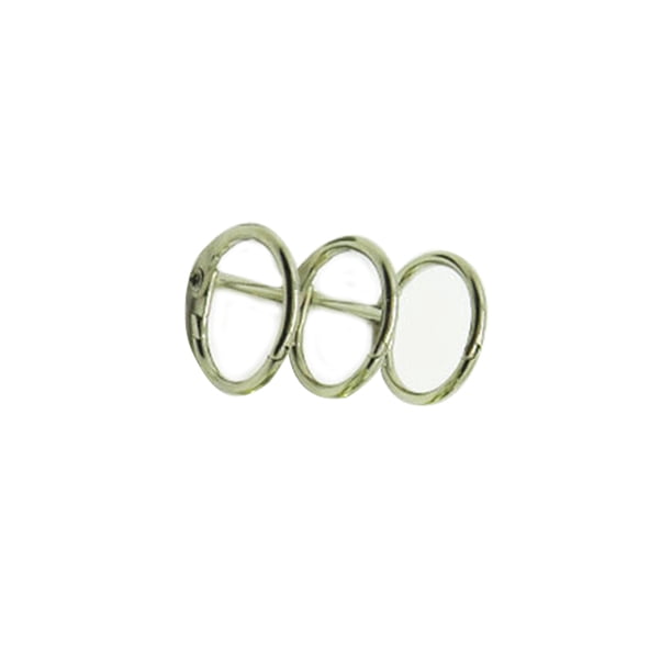 Bewildely 1 Juego de anillos para libros, Metal suelto con buena resistencia, plata, tres círculos consecutivos, Kit DIY, accesorios de papelería para Artesanía 20 mm Bewildely HA059761-02